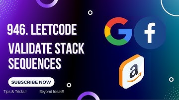 Validate Stack Sequences - 946 Leetcode - Python - Simple solution