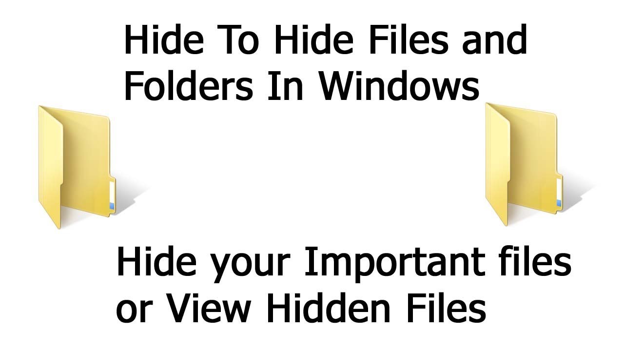 How to hide files and folders in Windows - YouTube