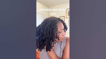 pipe cleaner curls on my #sisterlocks 🫶🏽 #shorts #locs #locstyles #microlocs