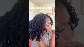 pipe cleaner curls on my #sisterlocks 🫶🏽 #shorts #locs #locstyles #microlocs