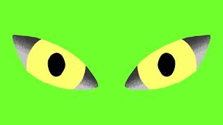 Animated YELLOW EYES  Green Screen Effect | Free to use | SCARY EYE LIKE A SNAKE