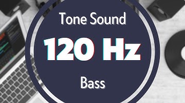 120 Hz Clear Bass Sound. Tone Audio Signal. Sine Waveform