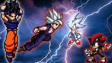 Beast Gohan OP(New) & Goku TP OP VS Sonic Chaos OP & Shadow OP in Jump Force Mugen