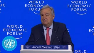 UN Chief at WEF 2024 in Davos | United Nations