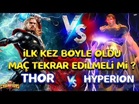 İLK KEZ BÖYLE OLDU - MAÇ TEKRAR EDİLME Lİ Mİ ? THOR vs HYPERION - MCOC SPEED TEST