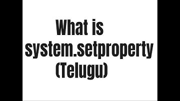 What is system.setproperty in selenium