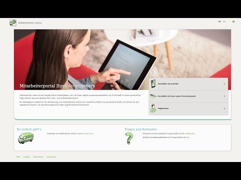 Registrierung für DATEV Arbeitnehmer Online