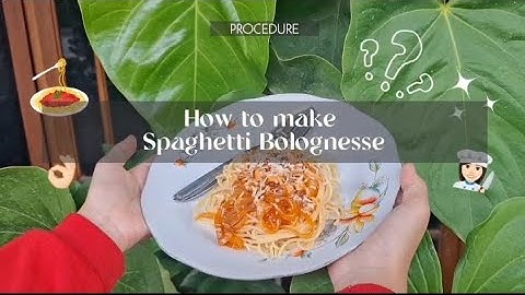 how to make Spaghetti Bolognese 🤩🍝|PROCEDURE TEXT