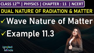 Class 12th Physics | Wave Nature of Matter | Example 11.3 | Chapter 11 | NCERT