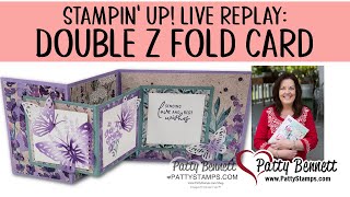 How to make a Double Z Fold card with Perennial Lavender from Stampin Up!