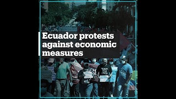 People in Ecuador protest over low wages, budget cuts