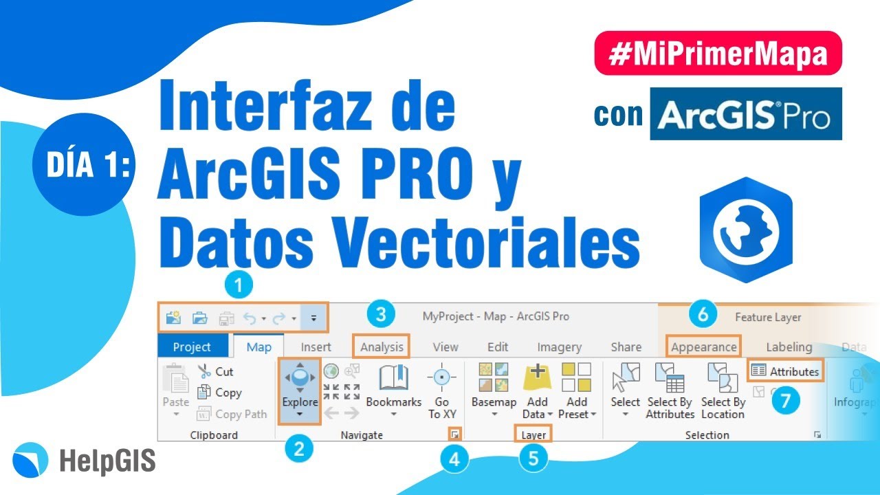 👩‍💻👨‍💻👩‍💻 Interfaz de ArcGIS PRO y  Datos Vectoriales - 