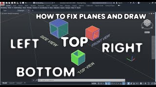 Autocad 3D Practice How To Fix Autocad Views Front - Top - Side Views Draw 3D Isometry Quick