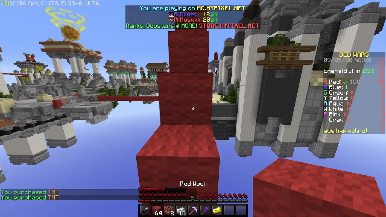 Minecraft | Hypixel bedwars - YouTube