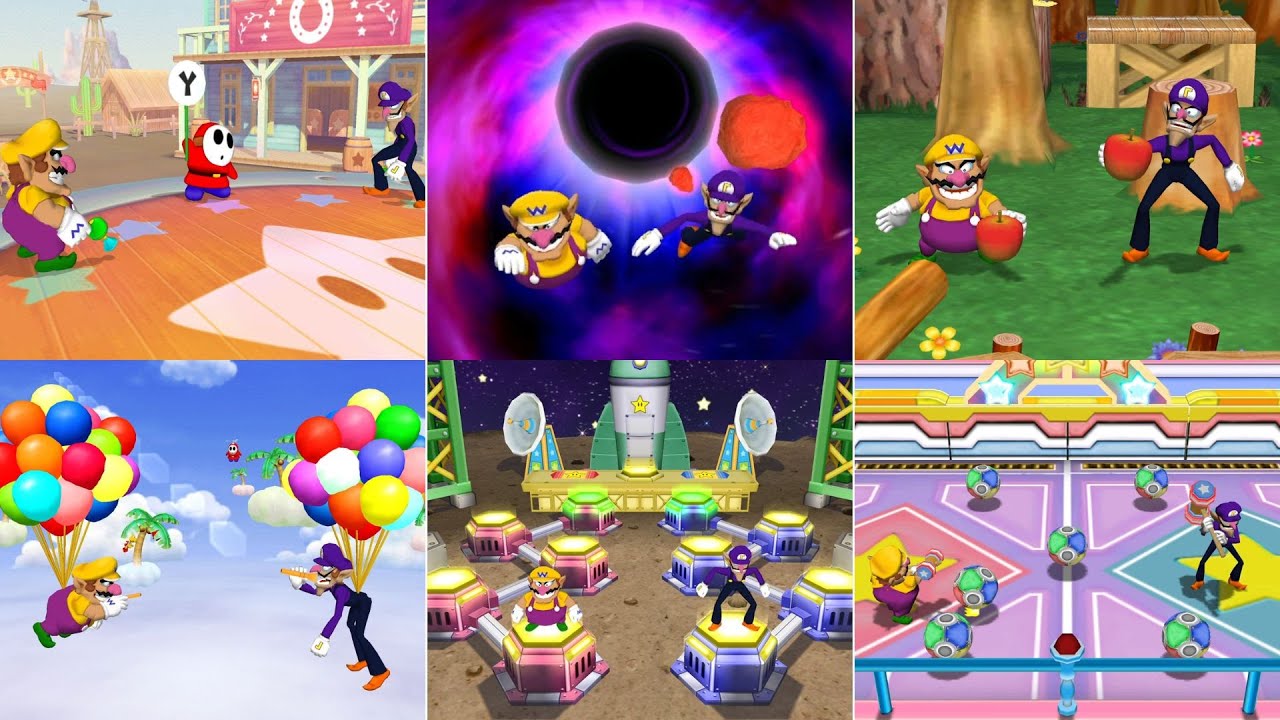 Mario Party GameCube Series // All Duel Minigames [Wario VS Waluigi]
