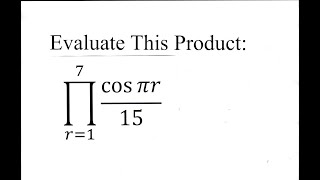 Olympiad Question Longlisted for the 1967 IMO Product Of Cosines