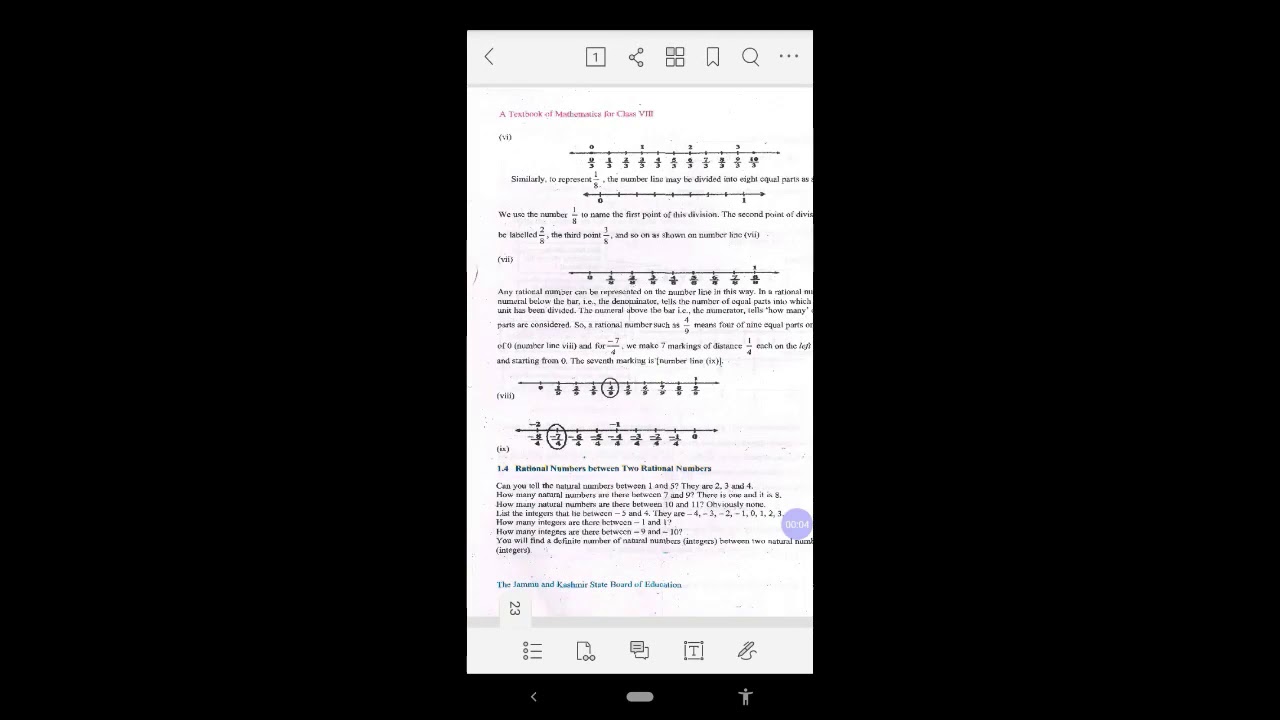 Representation of rational numbers on the number line. - YouTube