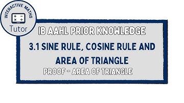 IB Maths AAHL Sine Rule, Cosine Rule and Area of Triangles - Proof Area of Triangle