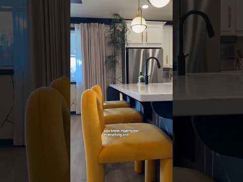 Eclectic kitchen makeover with green kitchen cabinets