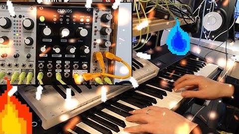 Hologram Palace | live jam with MI Plaits & Clouds modular synths & Roland FP-60 piano
