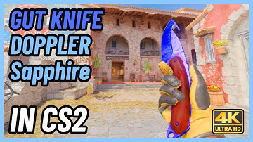 ★ CS2 Gut Knife Doppler (Sapphire) | CS2 Knife In-Game Showcase [4K]