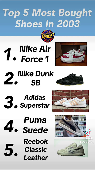 Top 5 Most Bought Shoes In 2003… #sneakers #shoes #kicks #sneakerhead #fashion #2003