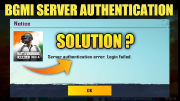 BGMI SERVER AUTHENTICATION ERROR😰 | LOGIN FAILED | SOLUTION😳
