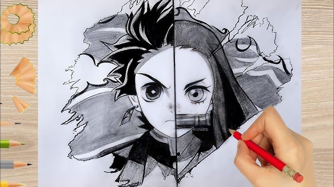 Tanjiro e Nezuko - Desenho de papyrusgirl_br - Gartic