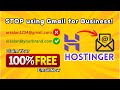 How to Create Business Email in Hostinger | Free Professional Email Setup (Hindi/Urdu)