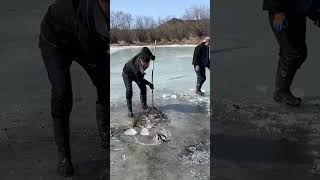 Amazing Top Ice Fishing - Awesome techniques Fishing 🐟 #Shorts