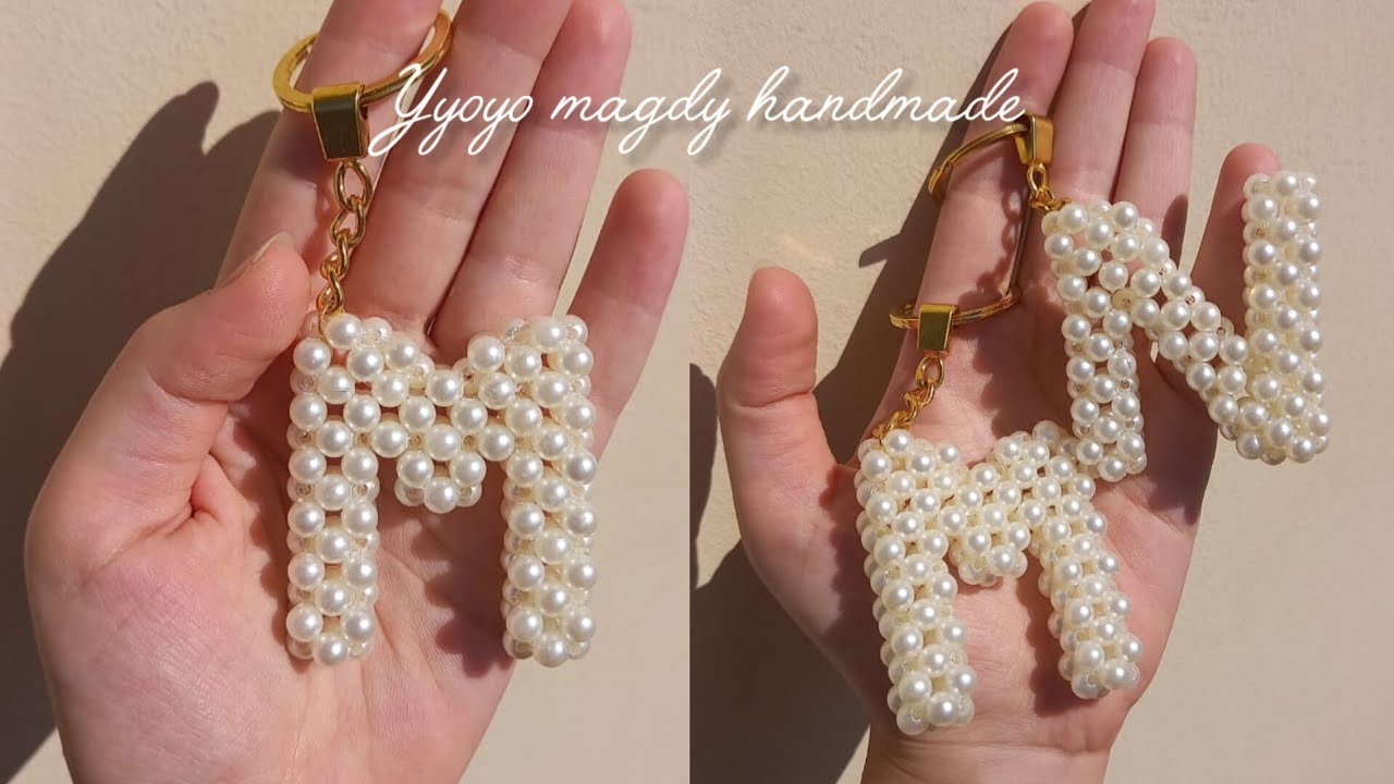 Английские буквы с бусинами 💎 буква М