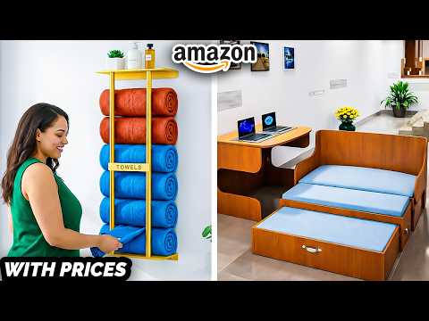 25 New AMAZON FINDS for TINY Apartments | Smart Space Saving Furniture Ideas [With Prices]