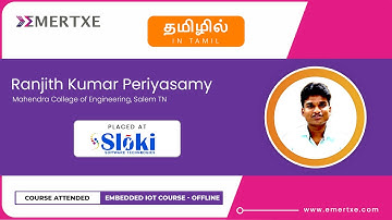 Best EMBEDDED SYSTEMS Training Institute | Ranjith placed at Sloki Technologies