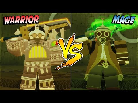 Mage Vs Warrior Who Is Better In New Map Steampunk Sewers Dungeon Quest Roblox Youtube - steampunk roblox