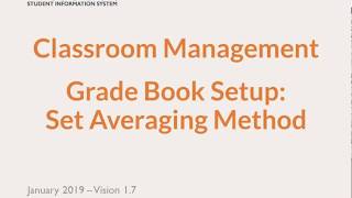 Classroom Management Set Averaging Method