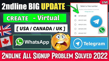 2ndline All Signup Problem Solved 2022 | 2ndline Auto back Problem | 2ndline area code Problem