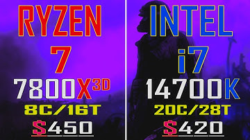 INTEL i7 14700K vs RYZEN 7 7800X3D || PC GAMES TEST ||