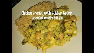 Chicken Breast With Er Beans Broccoli Cream Sauce Recipe