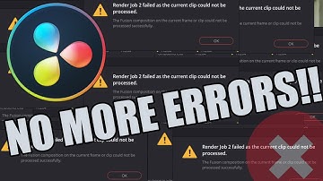 DaVinci Resolve rendering issues fix render job failed as the current clip could not be processed