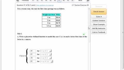 Piecewise Function Example On ConnectMath
