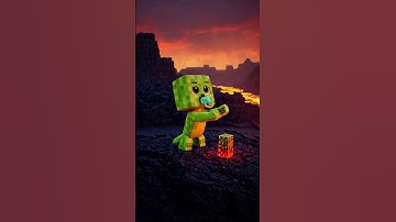 Half Heaven, Half Hell… Baby Steve & Creeper Swing Together #minecraft #minecraftmemes #beststeve