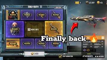 KRM GLORIOUS BLAZE IS BACK IN COD MOBILE 🔥😍 | FULL DRAW & HOW MUCH CP !!? 🤔 