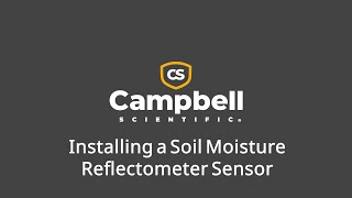 Installing a Soil Moisture Reflectometer Sensor