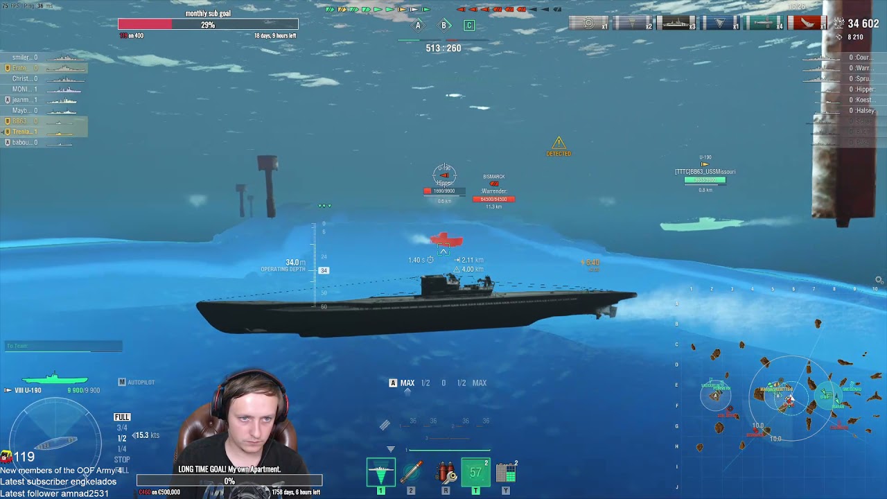Submarines Look Great Gameplay Wise A Mixed Bag U 190 In World Of Warships Trenlass Youtube