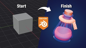 How I made Potion Bottle in Blender 4.1 [Tutorial]  | BEY 3D