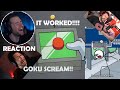 youtubers reaction to henry stickmin teleporter working! + goku scream+wall clip