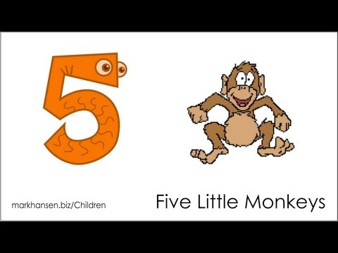 Five Little Monkeys Jumping on the Bed Song | Counting Songs for Children Toddlers Kids 1-5 Numbers