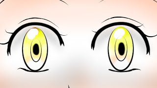 Eyes of a witch || How to draw yellow anime eye ~♥