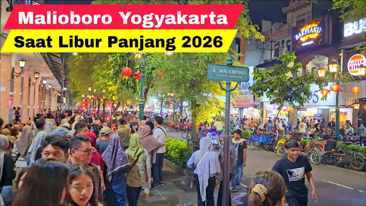 MALIOBORO YOGYAKARTA TERKINI DI MALAM HARI SAAT LIBUR PANJANG | WISATA JOGJA TERBARU 2026
