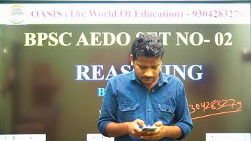 BPSC AEDO SET NO. 2 REASONING DISCUSSION BY GOLU SIR